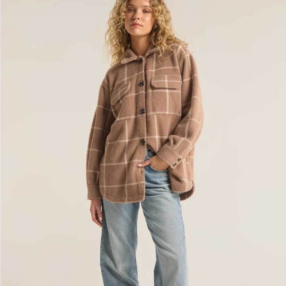 Z Supply Plaid Tucker Shirt Jacket